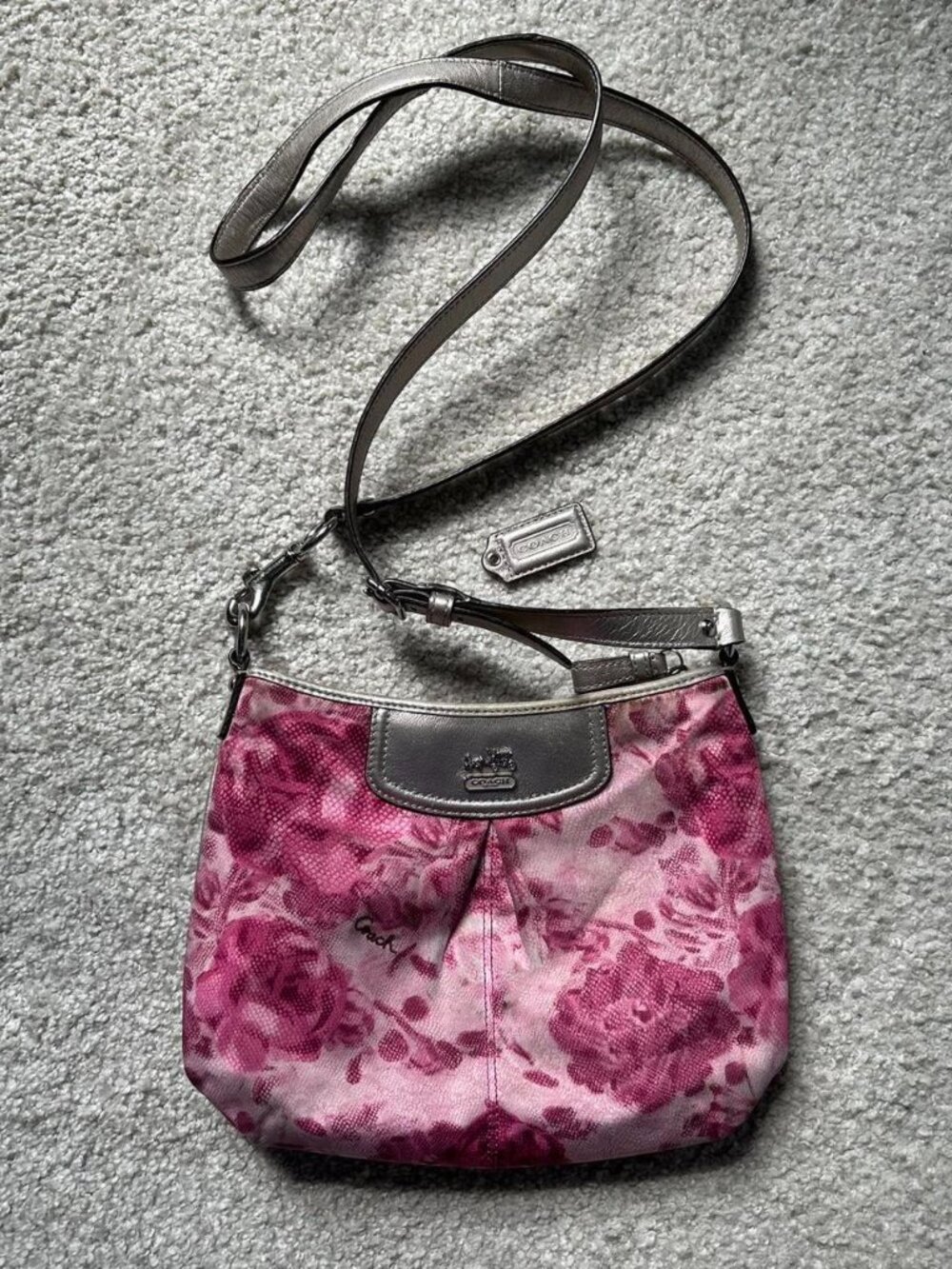 Limited Edition Pink Floral Crossbody Coach Purse